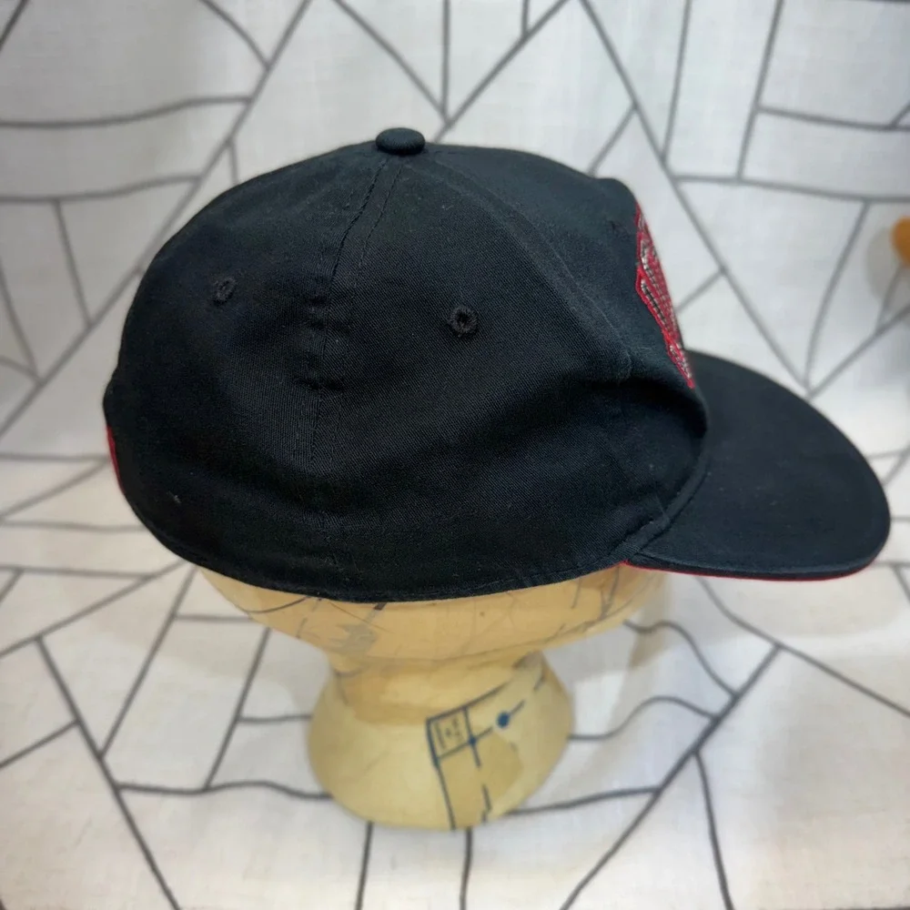 Jordan Brand Fitted Hat Youth 8/20 Black Red Jumpman Embroidered Cap